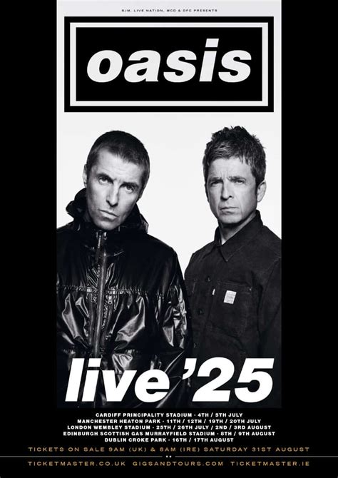 oasis live 25 tour dates.